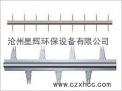 我公司生產(chǎn)：陽極板（C480、Z385、C390、ZT24、W型）RS型芒刺線、BS型不銹鋼芒刺線、BS型芒刺線、八刺芒刺線、鋸齒線、魚骨針線、V15線、角鋼芒刺線、鋼絲繩芒刺線、星型線等陰極線，